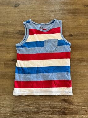 🟡EUC🟡 H&M Red, White, & Blue Striped Tank Top - Youth Size 4-6Y (5T)